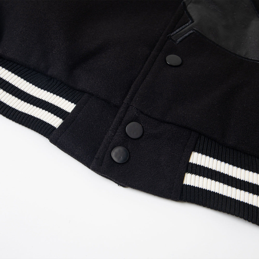 Alphabet sticker embroidered baseball jersey