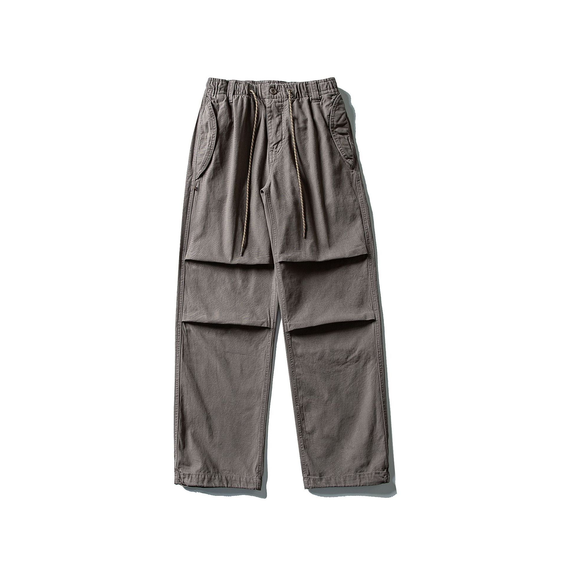 Casual Washed Cargo Pants Men Loose Straight Leg Paratrooper Pants