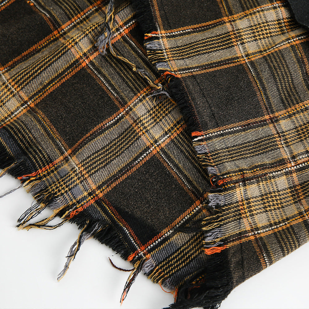 Broken hole tassel fake two hoodies