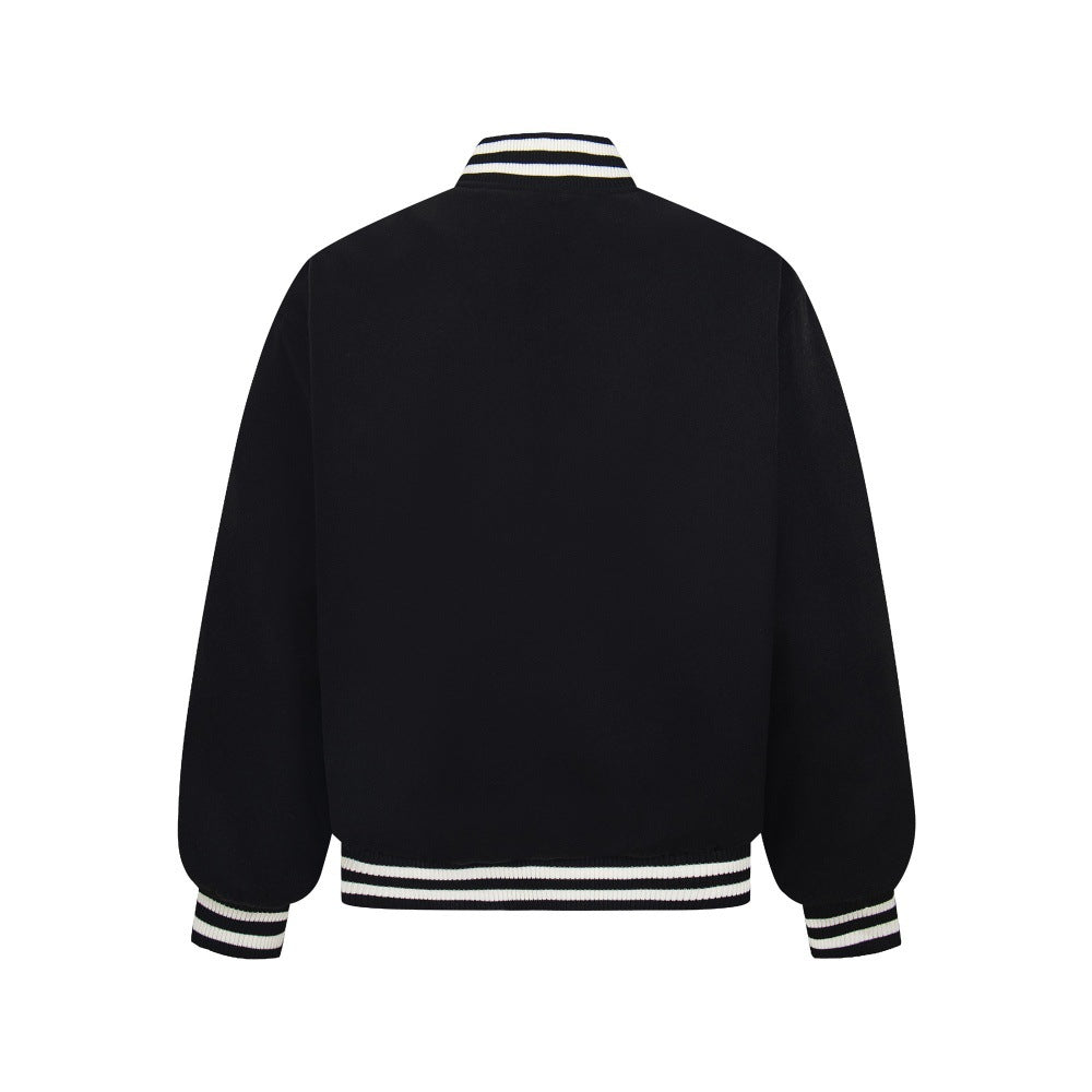 Alphabet sticker embroidered baseball jersey