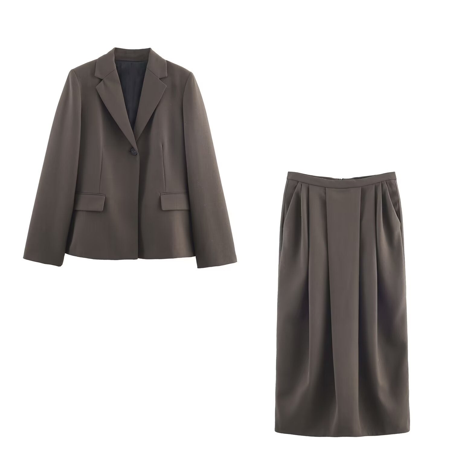 Blended suit jacket+pleated skirt